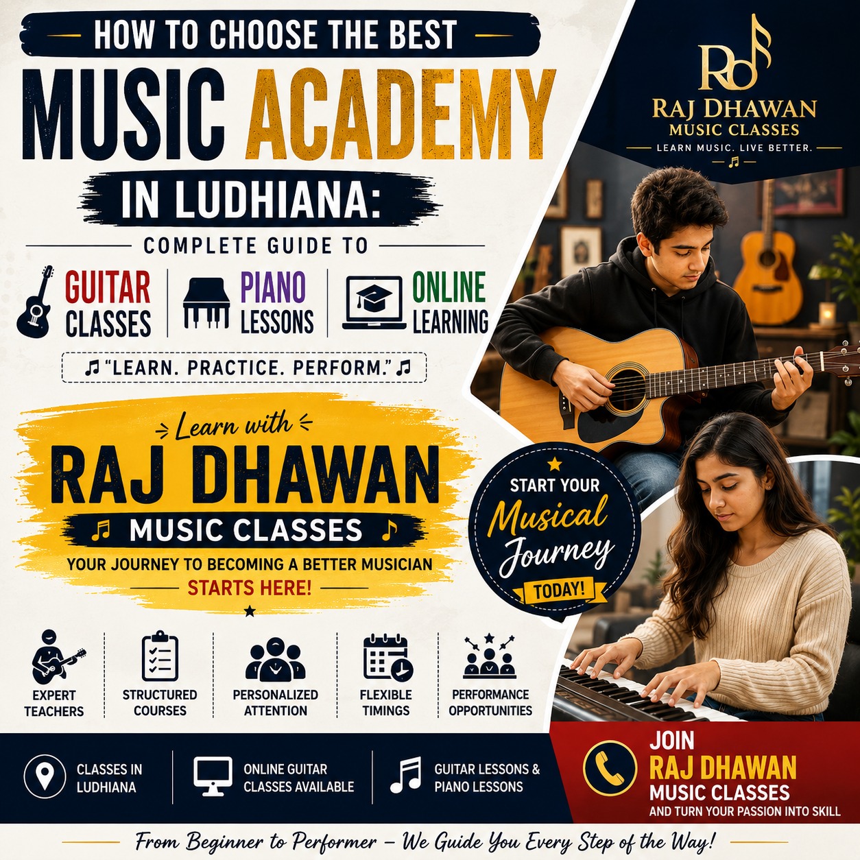 How to Choose the Best Music Academy in Ludhiana